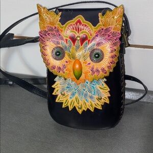 BEAUTIFUL Owl Leather Crossbody Bag ADJUSTABLE STRAP